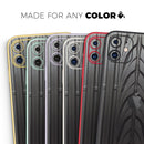 Shiny Black Tire Tread - Protective Skin Wrap & Decal – Compatible with iPhone SE to iPhone 17 Pro Max (All Models)