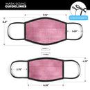 Shiny Pink Diamond Pattern - Made in USA Mouth Cover Unisex Anti-Dust Cotton Blend Reusable & Washable Face Mask with Adjustable Sizing for Adult or Child