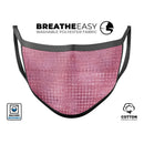 Shiny Pink Diamond Pattern - Made in USA Mouth Cover Unisex Anti-Dust Cotton Blend Reusable & Washable Face Mask with Adjustable Sizing for Adult or Child