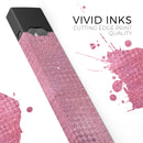 Shiny Pink Diamond Pattern - Premium Decal Protective Skin-Wrap Sticker compatible with the Juul Labs vaping device