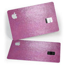 Shiny Pink Fabric Texture - Premium Protective Decal Skin-Kit for the Apple Credit Card