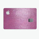 Shiny Pink Fabric Texture - Premium Protective Decal Skin-Kit for the Apple Credit Card