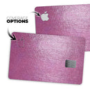 Shiny Pink Fabric Texture - Premium Protective Decal Skin-Kit for the Apple Credit Card