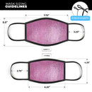 Shiny Pink Fabric Texture - Made in USA Mouth Cover Unisex Anti-Dust Cotton Blend Reusable & Washable Face Mask with Adjustable Sizing for Adult or Child