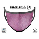 Shiny Pink Fabric Texture - Made in USA Mouth Cover Unisex Anti-Dust Cotton Blend Reusable & Washable Face Mask with Adjustable Sizing for Adult or Child