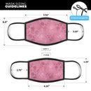 Shiny Pink Floral Pattern - Made in USA Mouth Cover Unisex Anti-Dust Cotton Blend Reusable & Washable Face Mask with Adjustable Sizing for Adult or Child