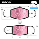 Shiny Pink Roccoco Pattern - Made in USA Mouth Cover Unisex Anti-Dust Cotton Blend Reusable & Washable Face Mask with Adjustable Sizing for Adult or Child