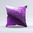 Shower of Purple Rain ink-Fuzed Decorative Throw Pillow