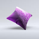 Shower of Purple Rain ink-Fuzed Decorative Throw Pillow