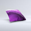 Shower of Purple Rain ink-Fuzed Decorative Throw Pillow