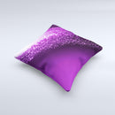 Shower of Purple Rain ink-Fuzed Decorative Throw Pillow