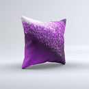 Shower of Purple Rain ink-Fuzed Decorative Throw Pillow