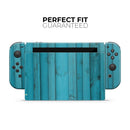 Signature Blue Wood Planks // Skin Decal Wrap Kit for Nintendo Switch Console & Dock, Joy-Cons, Pro Controller, Lite, 3DS XL, 2DS XL, DSi, or Wii - Vinyl Skin Wrap for Nintendo Switch 2, OLED, Lite, Pro Controller, Wii & Classic Handhelds