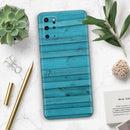 Signature Blue Wood Planks - Premium Vinyl Skin Decal for Samsung Galaxy S25 Ultra, S24, S23, S22 & All Galaxy S Models