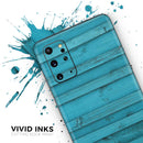 Signature Blue Wood Planks - Premium Vinyl Skin Decal for Samsung Galaxy S25 Ultra, S24, S23, S22 & All Galaxy S Models