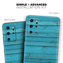 Signature Blue Wood Planks - Premium Vinyl Skin Decal for Samsung Galaxy S25 Ultra, S24, S23, S22 & All Galaxy S Models