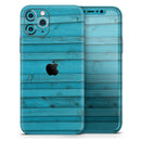 Signature Blue Wood Planks - Vinyl Skin Wrap for iPhone 17 Pro Max, 17 Pro, 17 Air, 17, 16 & All Models — Soft Matte or Ultra Gloss