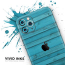 Signature Blue Wood Planks - Vinyl Skin Wrap for iPhone 17 Pro Max, 17 Pro, 17 Air, 17, 16 & All Models — Soft Matte or Ultra Gloss