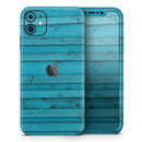 Signature Blue Wood Planks - Vinyl Skin Wrap for iPhone 17 Pro Max, 17 Pro, 17 Air, 17, 16 & All Models — Soft Matte or Ultra Gloss