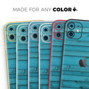 Signature Blue Wood Planks - Vinyl Skin Wrap for iPhone 17 Pro Max, 17 Pro, 17 Air, 17, 16 & All Models — Soft Matte or Ultra Gloss