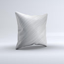 Silver Brushed Aluminum Surface Ink-Fuzed Decorative Throw Pillow