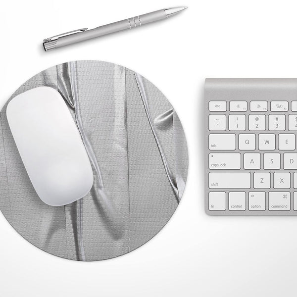 Silver Duct Tape// WaterProof Rubber Foam Backed Anti-Slip Mouse Pad for Home Work Office or Gaming Computer Desk