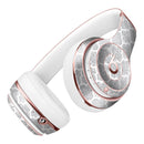 Silver Glitter and White Quatrefoil Full-Body Skin Kit for the Beats by Dre Solo 3 Wireless Headphones