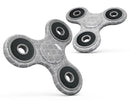 Silver Glitter and White Quatrefoil Full-Body Fidget Spinner Skin-Kit