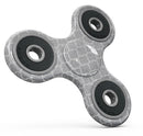 Silver Glitter and White Quatrefoil Full-Body Fidget Spinner Skin-Kit