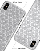 Silver Glitter and White Quatrefoil - iPhone X Clipit Case