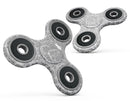 Silver and White Damask Pattern Full-Body Fidget Spinner Skin-Kit