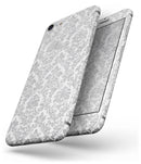 Silver and White Damask Pattern - Skin-kit for the iPhone 8 or 8 Plus