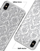 Silver and White Damask Pattern - iPhone X Clipit Case