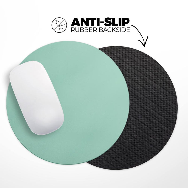 Simple Mint Pastel Color// WaterProof Rubber Foam Backed Anti-Slip Mouse Pad for Home Work Office or Gaming Computer Desk