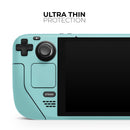Simple Teal Pastel Color // Vinyl Skin Wrap for Steam Deck OLED & Steam Deck (LCD) — Soft Matte or Ultra Gloss