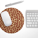 Simple Vector Giraffe Print// WaterProof Rubber Foam Backed Anti-Slip Mouse Pad for Home Work Office or Gaming Computer Desk