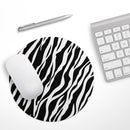 Simple Vector Zebra Animal Print// WaterProof Rubber Foam Backed Anti-Slip Mouse Pad for Home Work Office or Gaming Computer Desk