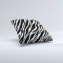 Simple Vector Zebra Animal Print Ink-Fuzed Decorative Throw Pillow