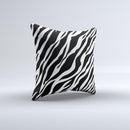 Simple Vector Zebra Animal Print Ink-Fuzed Decorative Throw Pillow