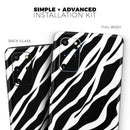 Simple Vector Zebra Animal Print - Premium Vinyl Skin Decal for Samsung Galaxy S25 Ultra, S24, S23, S22 & All Galaxy S Models