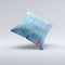 Sketched Blue Word Surface Ink-Fuzed Decorative Throw Pillow