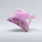 Sketched Pink Word Surface Ink-Fuzed Decorative Throw Pillow