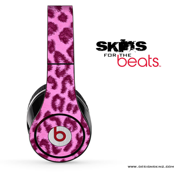 Furry Pink Leopard Print Skin for the Beats by Dre