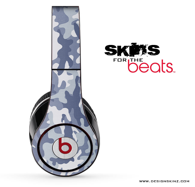 Blue & White Abstract Camo Skin for the Beats by Dre