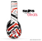 Abstract Red Black & White Pattern Skin for the Beats by Dre Solo, Studio, Wireless, Pro or Mixr