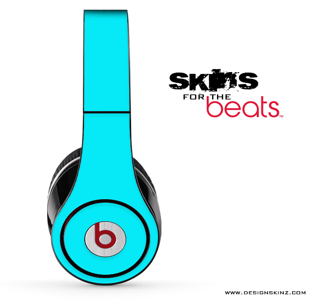 Solid Aqua Blue Skin for the Beats by Dre Solo, Studio, Wireless, Pro or Mixr