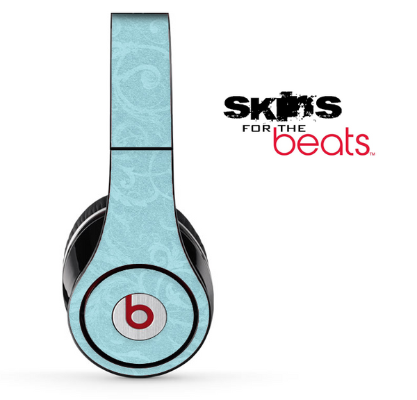 Blue Subtle Floral Fossil Skin for the Beats by Dre Solo, Studio, Wireless, Pro or Mixr