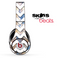 Cloudy Blue Wood and White Chevron Pattern Skin for the Beats by Dre Solo, Studio, Wireless, Pro or Mixr