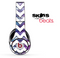 Blue/Pink Wood and White Chevron Pattern Skin for the Beats by Dre Solo, Studio, Wireless, Pro or Mixr