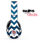 Blue Sparkle and White Chevron Pattern Skin for the Beats by Dre Solo, Studio, Wireless, Pro or Mixr